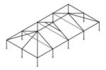 30'Wx60'Lx14'6"H white frame tent canopy (sectional)